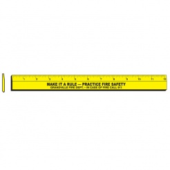 12" Plastic Rulers Single Beveled (Custom)